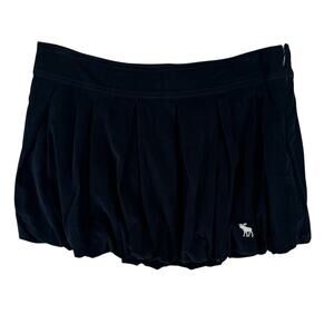 Abercrombie & Fitch Mini Bubble Skirt Womens Sz 8 Navy Micro Corduroy Y2K 90s